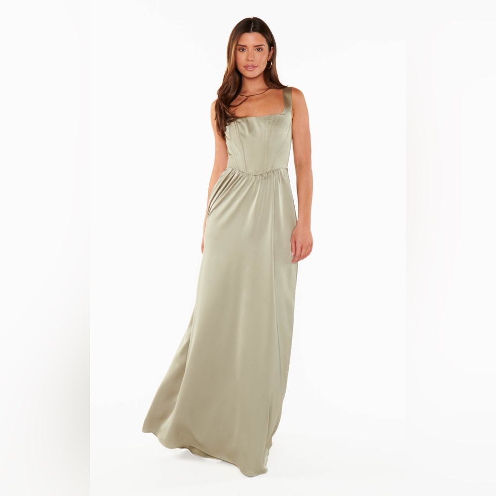 Show Me Your MuMu Sage Green Bridesmaid Maxi Dress
